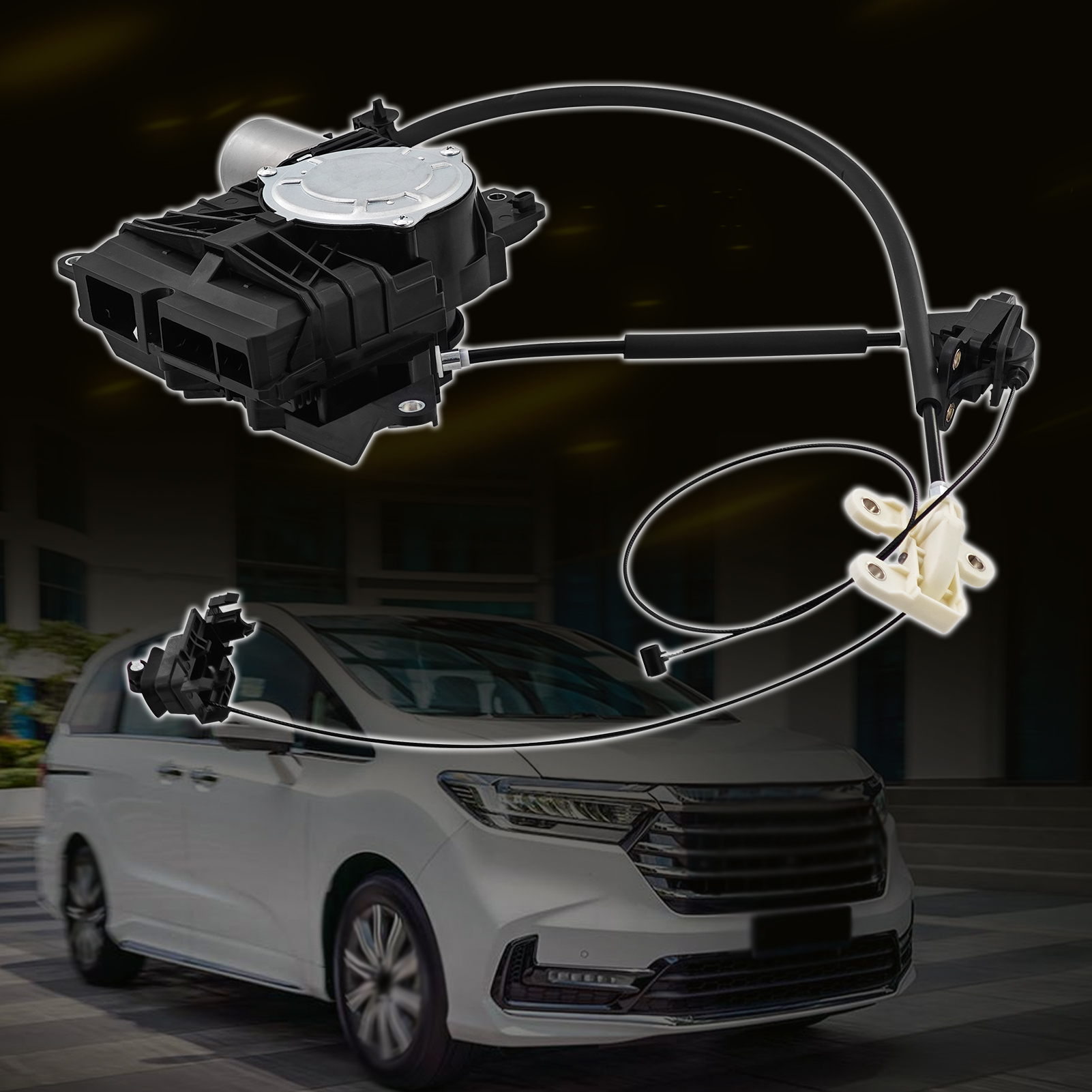 Pair Power Sliding Door Motor Assembly w/Cable for Honda Odyssey 3.5L V6 2011-2017 - Left Driver Side + Right Passenger Side