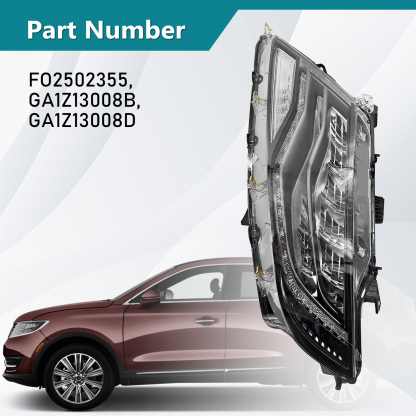 Full LED Headlight w/AFS Compatible with Lincoln MKX 2.7L 3.7L 2016-2018 - Left Driver Side 