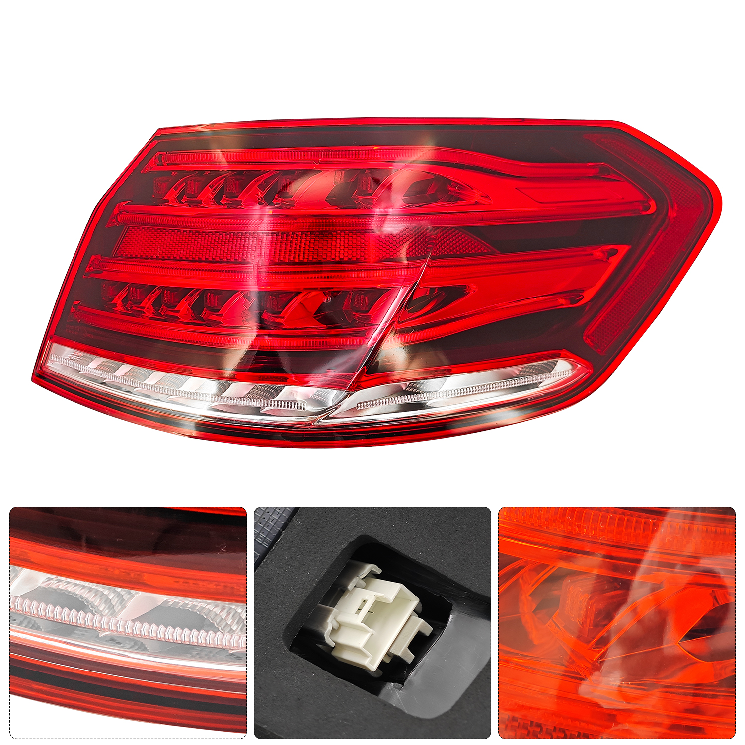 Right LED Tail Light Assembly Fit for Mercedes-Benz Sedan W212/E250/E350/E400/E550/E63 AMG 2014-2016 (Rear Passenger Side)