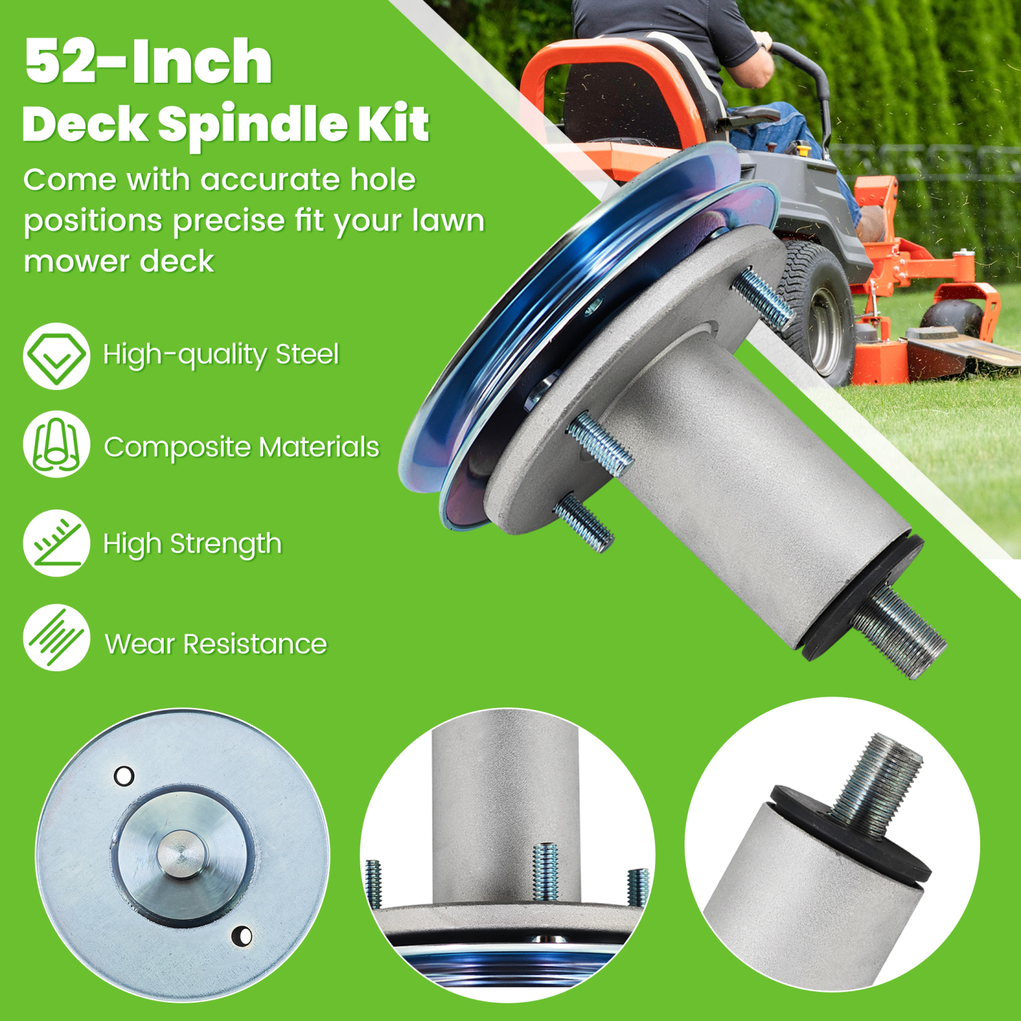 52 Deck Spindle Kit w/Blade Compatible with Ariens Gravely Ikon-XD ZTX ZT XL Edge-52 52-Inch