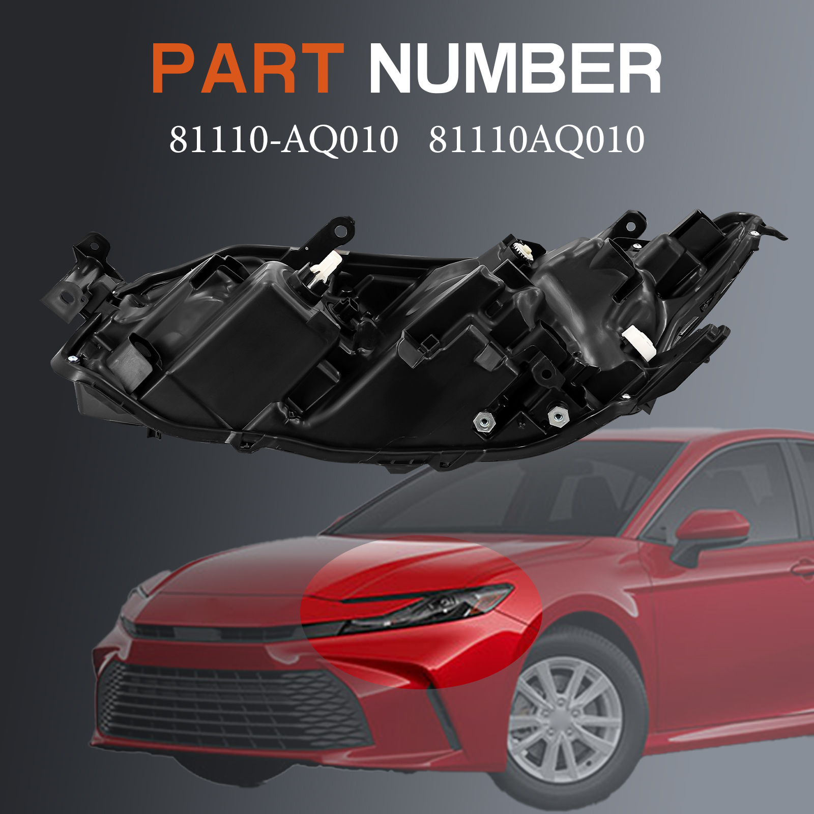 LED Headlight for 2025 Toyota Camry LE SE - Right Passenger Side