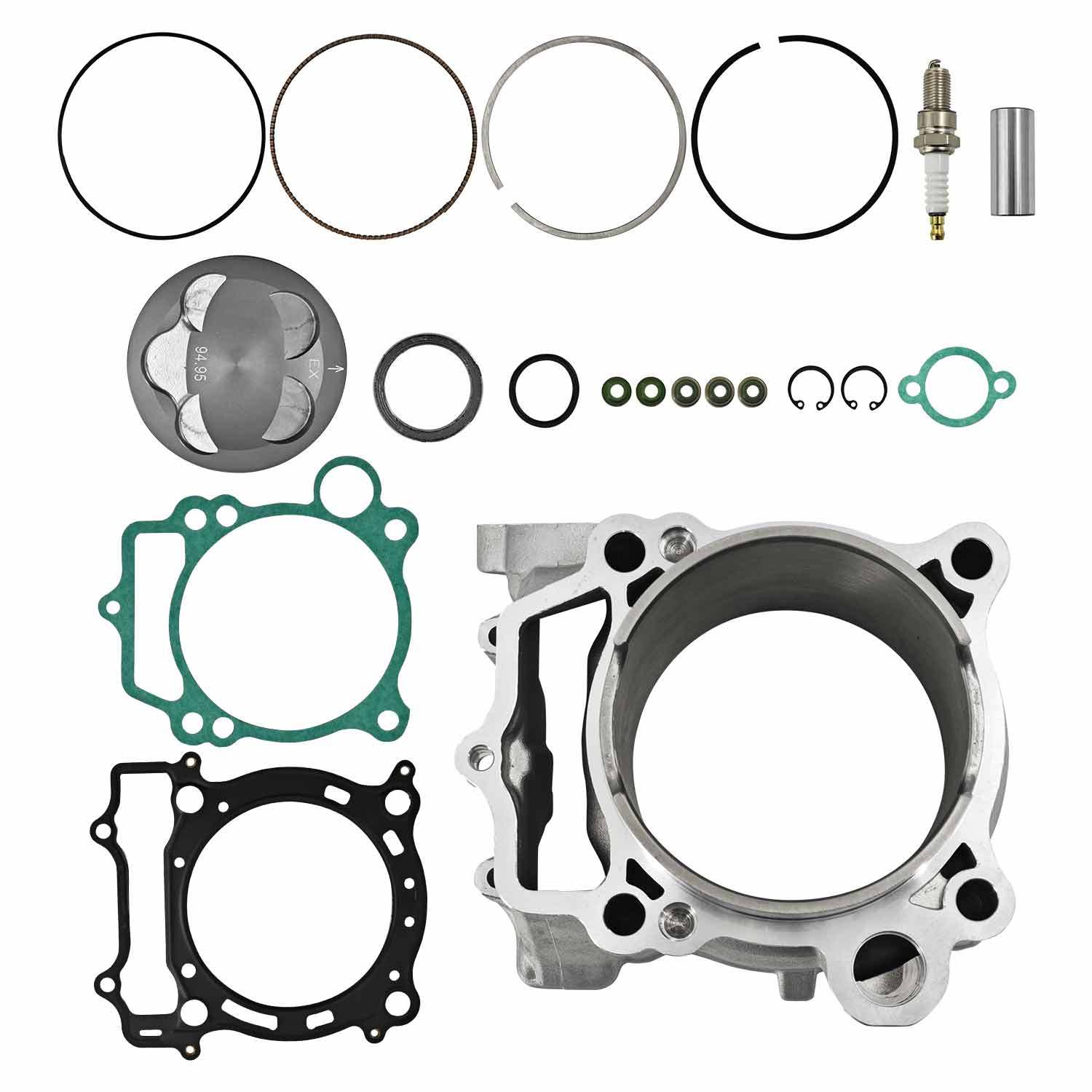 YFZ450 12:1 Piston 95mm Stock Bore Cylinder Top End Rebuild Kit for Yamaha YFZ450 2003-2014