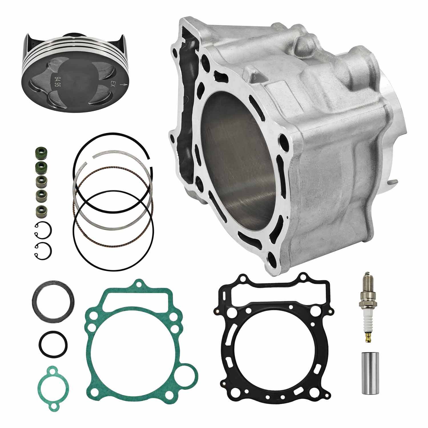 YFZ450 12:1 Piston 95mm Stock Bore Cylinder Top End Rebuild Kit for Yamaha YFZ450 2003-2014