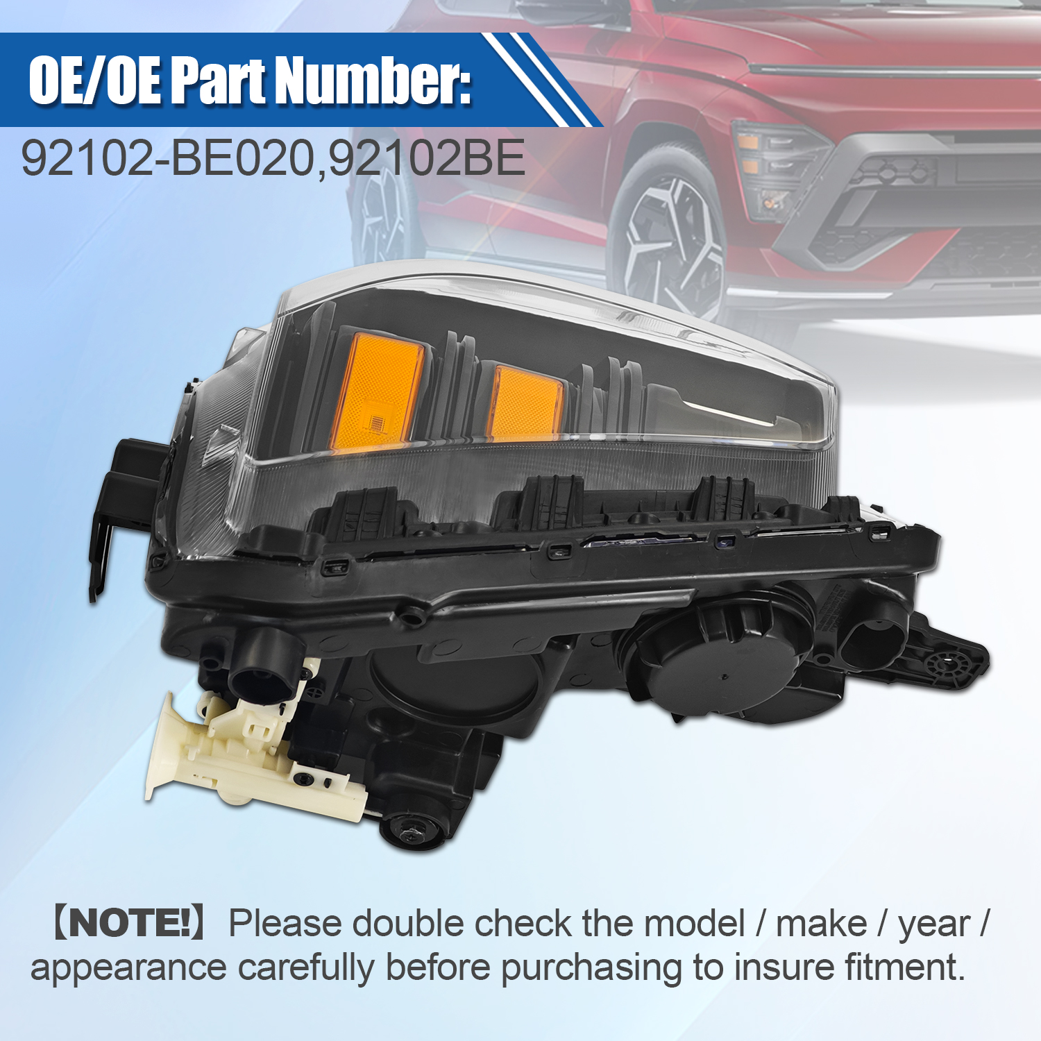 LED Headlight for 2024-2025 Hyundai Kona - Right Passenger Side