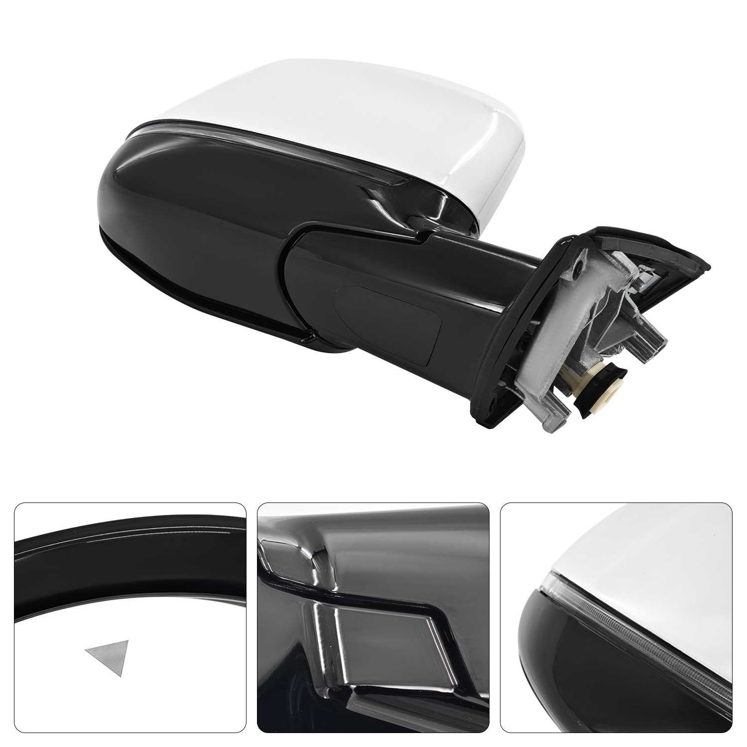 Left Driver Side Mirror fits for 2019-2022 BMW X4 Support Power Folding Glass Adjustment Power Heated with Turn Signal Light Support BSM with Memory