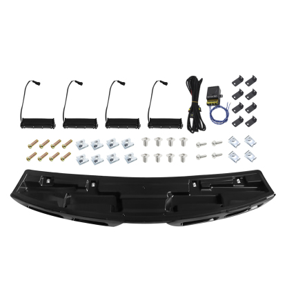 Roof Top Light Bar with 4 LED DRL Lamps for Land Rover Defender 90 110 130 2020-2025 Gloss Black Exterior Accessories