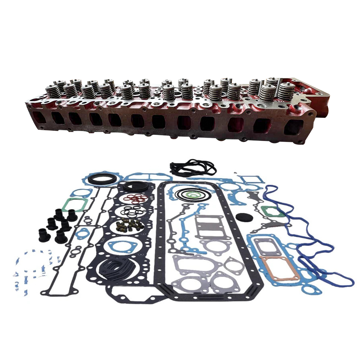 J08E Complete Cylinder Head & Gasket Fits for Hino Engine J08ET J08E-T J08ETM J08E-TM Truck 238 258LP 268 338 for Kobelco Excavator SK350-8