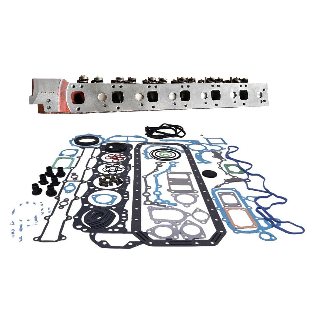 J08E Complete Cylinder Head & Gasket Fits for Hino Engine J08ET J08E-T J08ETM J08E-TM Truck 238 258LP 268 338 for Kobelco Excavator SK350-8