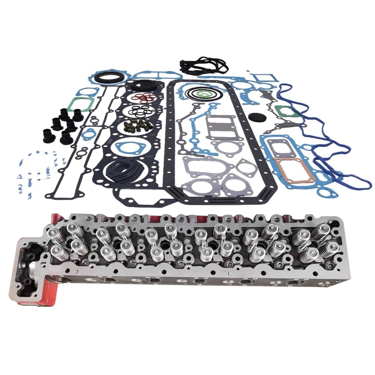 J08E Complete Cylinder Head & Gasket Fits for Hino Engine J08ET J08E-T J08ETM J08E-TM Truck 238 258LP 268 338 for Kobelco Excavator SK350-8