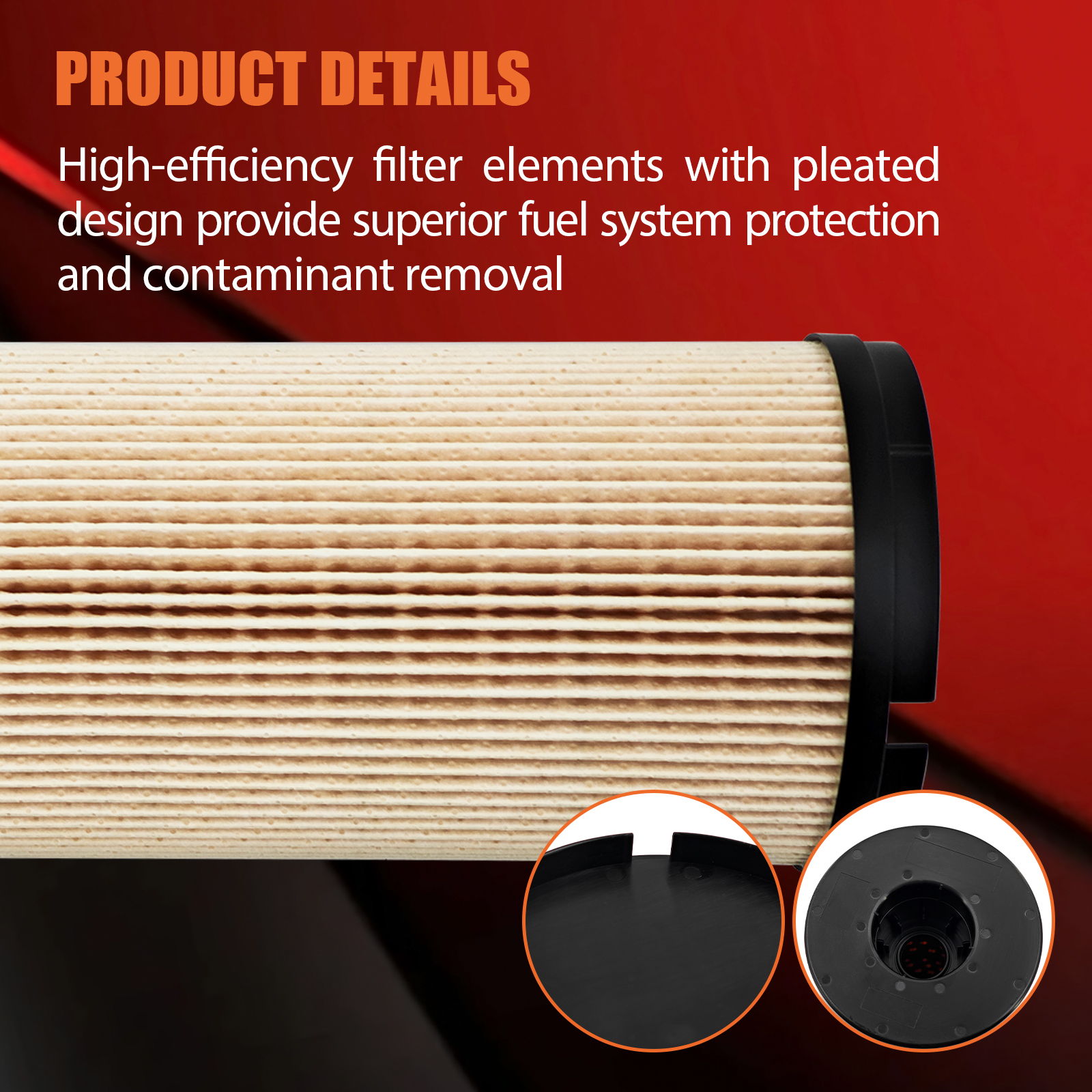 6pcs Fuel Filter fit for Cummins EPA ’17 ISX-12 ISX-15 2017-2024, for Kenworth T680 T880 W900, for Peterbilt 567 579