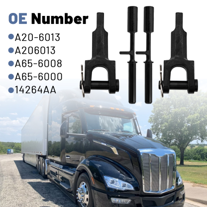 Full Set Rev A Tow Hooks Tow Pin Kit (2 PCS) Fits for Peterbilt for Kenworth A65-6008 A65-6000 14264AA 