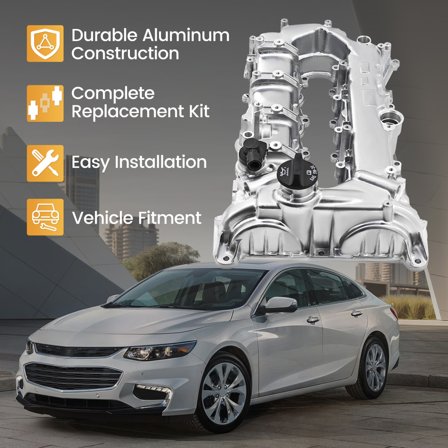 Engine Valve Cover Kit w/Gasket Fits for Chevy Malibu Cruze Trax for Buick Encore 2016-2022 1.4L 1.5L