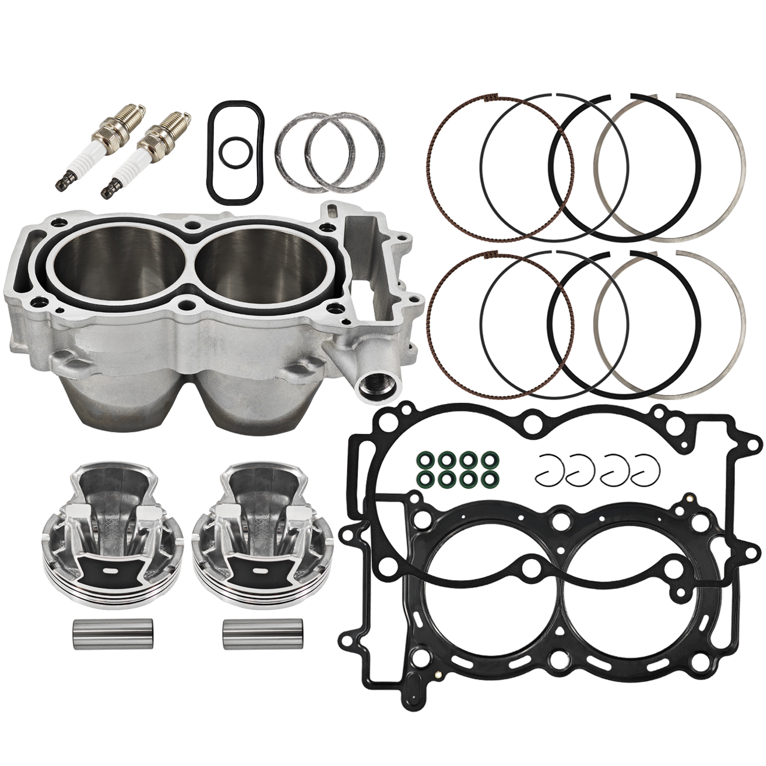 3022278 Top End Rebuild Kit Cylinder 93mm Pistons & Gaskets Fits for 2011-2014 Polaris RZR 900 XP RZR 4/XP/XP 4 900 4 Stroke