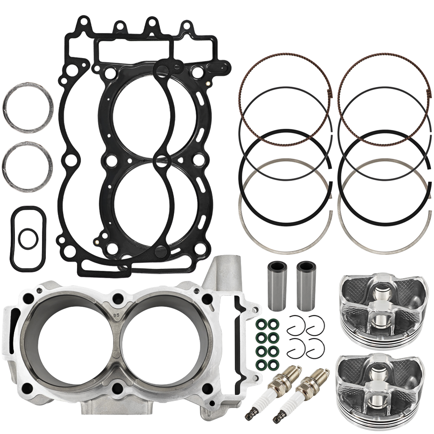 3022278 Top End Rebuild Kit Cylinder 93mm Pistons & Gaskets Fits for 2011-2014 Polaris RZR 900 XP RZR 4/XP/XP 4 900 4 Stroke