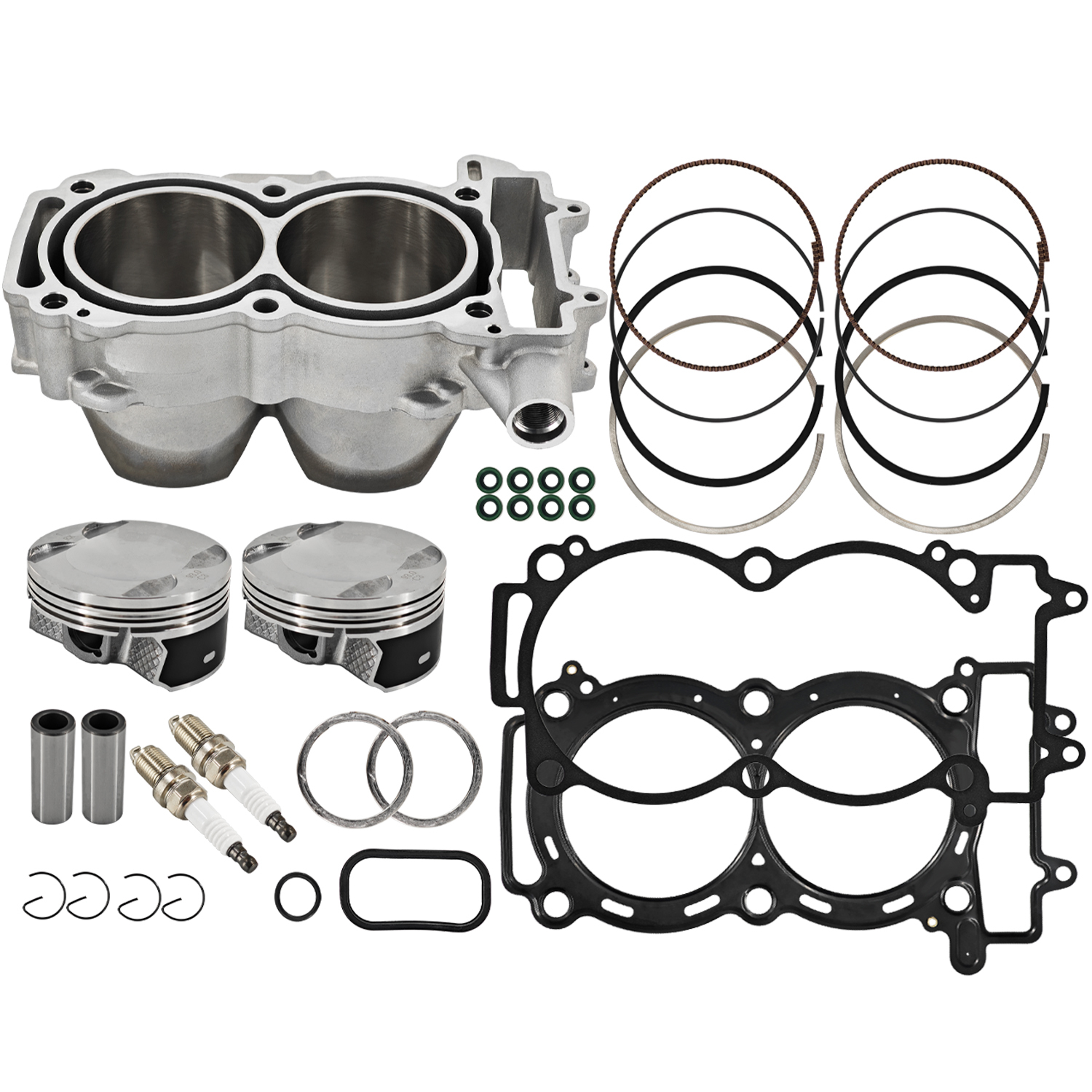 3022278 Top End Rebuild Kit Cylinder 93mm Pistons & Gaskets Fits for 2011-2014 Polaris RZR 900 XP RZR 4/XP/XP 4 900 4 Stroke