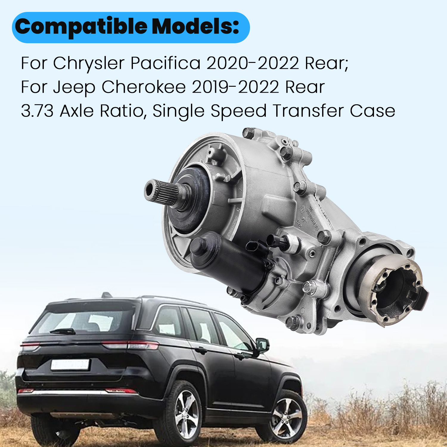 53010758AE Rear Axle Differential Carrier Assembly 3.73 Ratio For 2019-2022 Jeep Cherokee