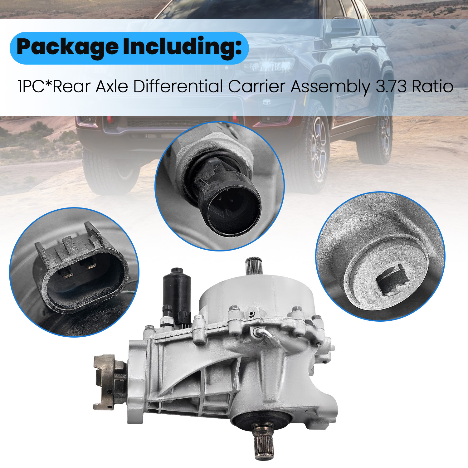 53010758AE Rear Axle Differential Carrier Assembly 3.73 Ratio For 2019-2022 Jeep Cherokee