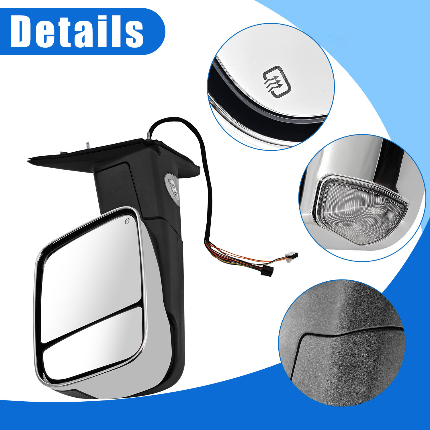 Right Passenger Side Towing Mirror fits for 2013-2018 Ram 1500 2500 3500