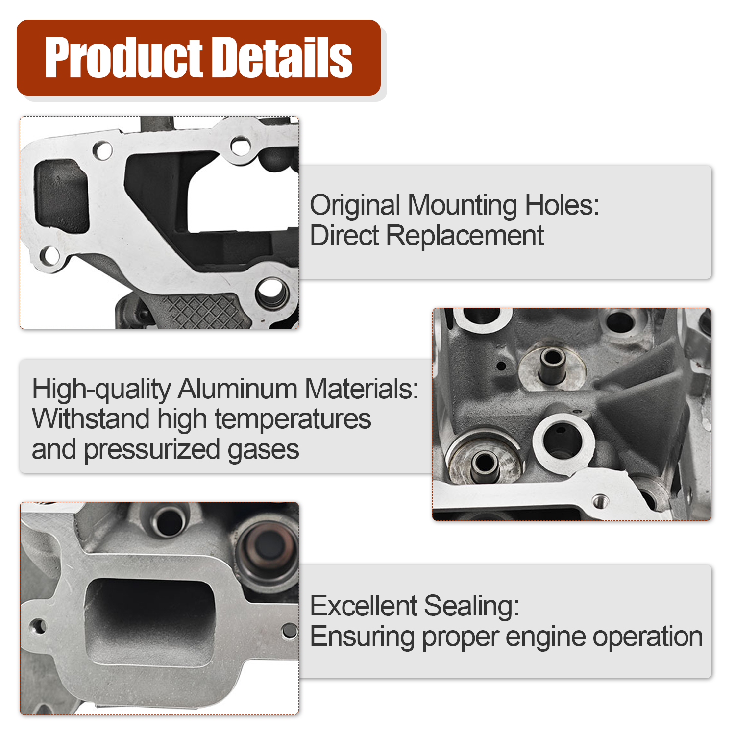 Left Driver Side Cylinder Head Assembly Fit for 2000-2007 4.7L Dodge/Chrysler/Jeep #53020801AD
