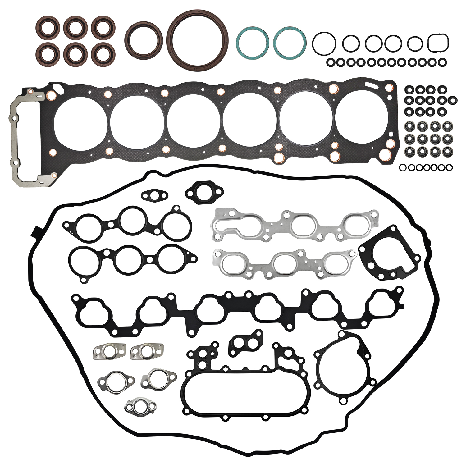 Engine Gasket Kit Fits for Lexus LX450 4.5L 1996-1997 for Toyota Land Cruiser 1993-1997 4.5L L6 24V DOHC 4477cc FJZ80 1FZ 04112-66030