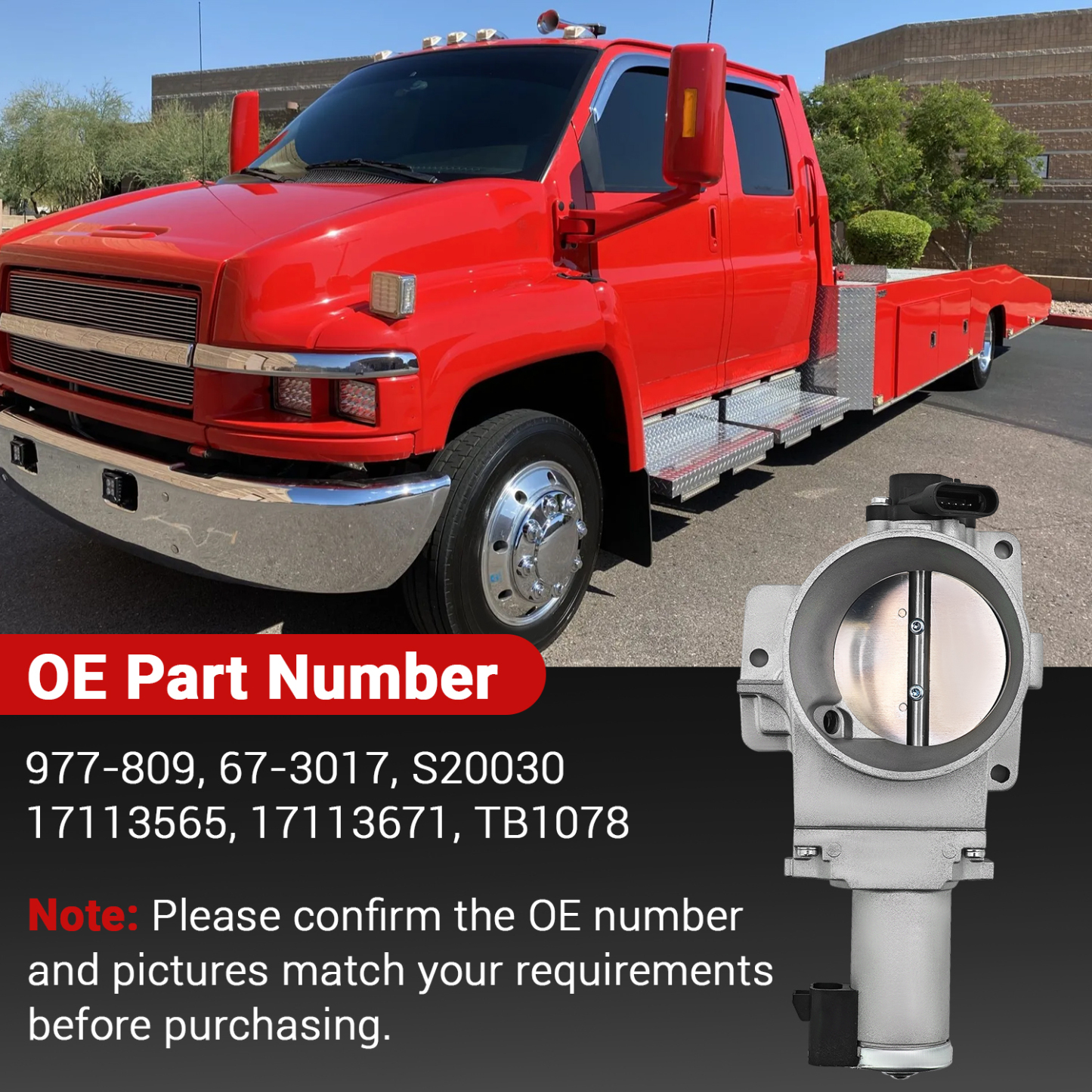 977-809 Throttle Body for GMC Chevy 1998-2003 Avalanche Express Silverado Suburban Savana Sierra Yukon 7.4L 8.1L