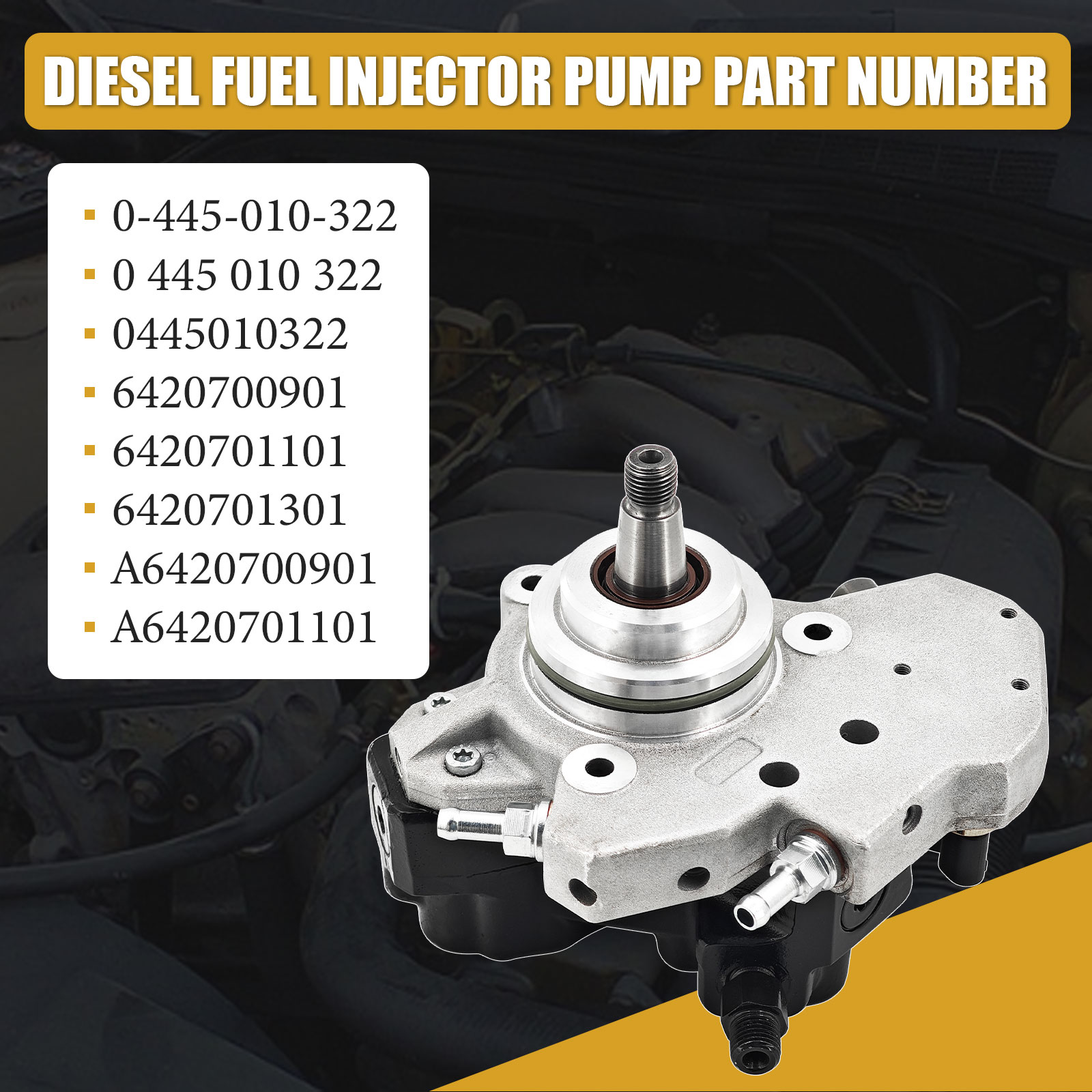 Diesel Fuel Injector Pump for Mercedes S350 ML350 GL350 Sprinter 2500 Sprinter 3500 #0445010322