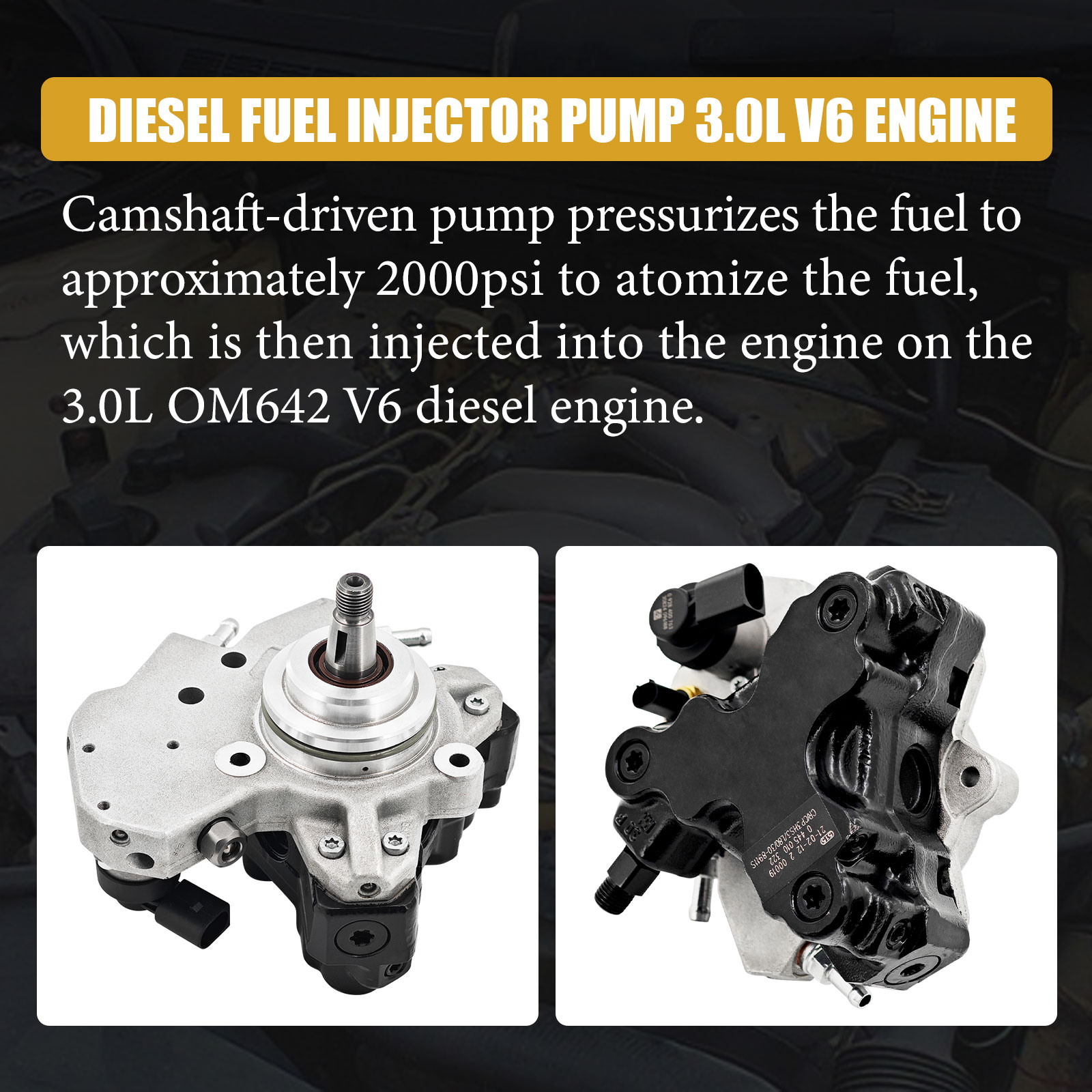 Diesel Fuel Injector Pump for Mercedes S350 ML350 GL350 Sprinter 2500 Sprinter 3500 #0445010322
