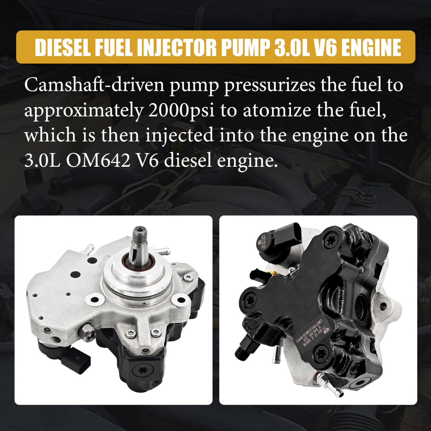 Diesel Fuel Injector Pump for Mercedes S350 ML350 GL350 Sprinter 2500 Sprinter 3500 #0445010322