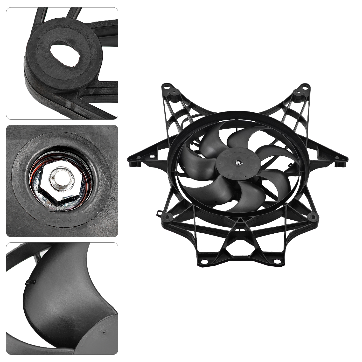 12v Cooling Radiator Fan Assembly Compatible with Can-Am 2017-2025 Maverick X3 #709200588 