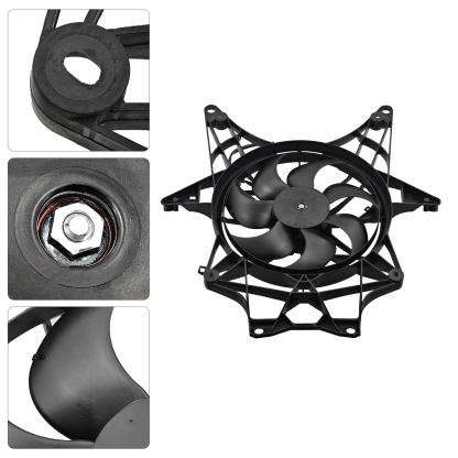 12v Cooling Radiator Fan Assembly Compatible with Can-Am 2017-2025 Maverick X3 #709200588 