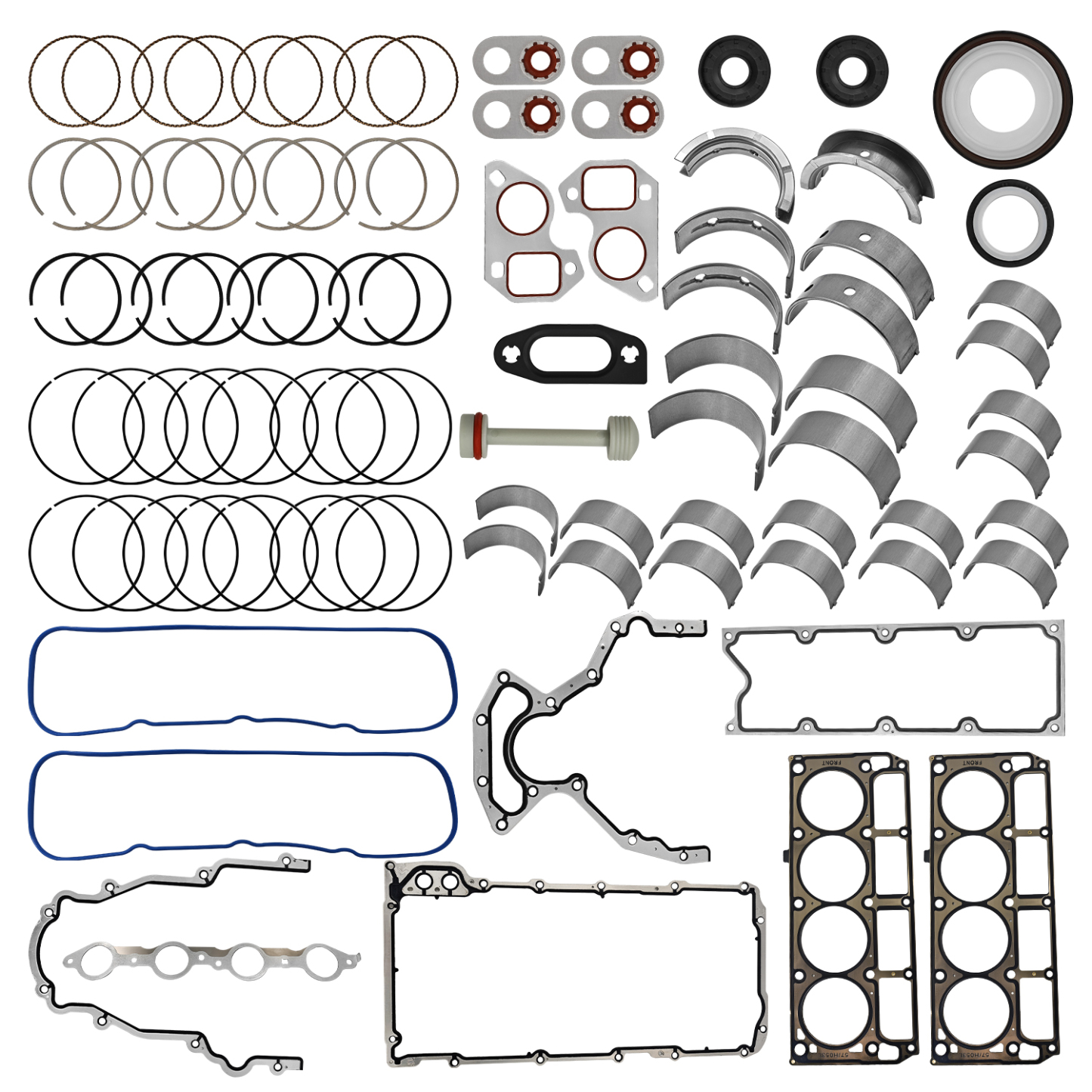 Engine Rebuild Re-Ring Bearings Kit for GM Chevy GMC Gen III 1999-2017 4.8L 5.3L 6.0L