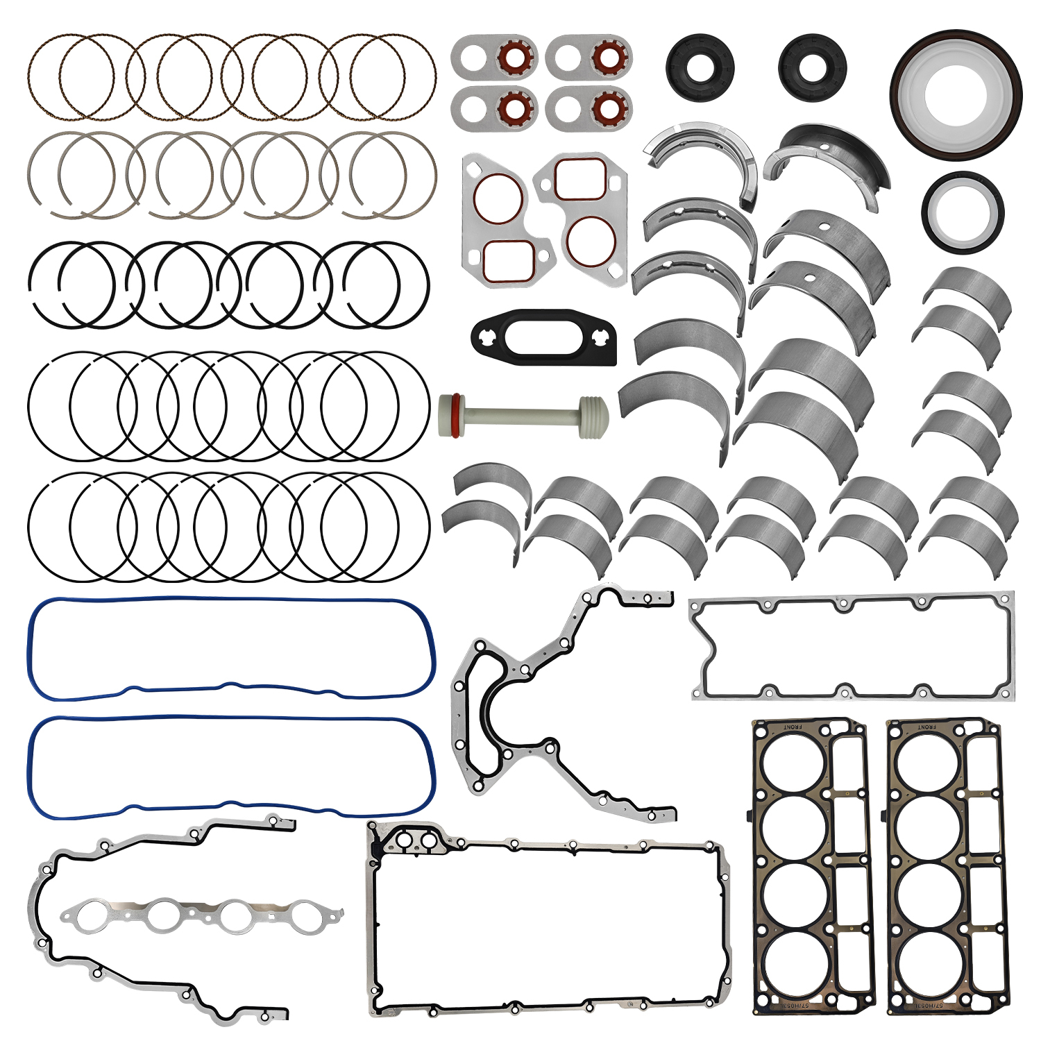 Engine Rebuild Re-Ring Bearings Kit for GM Chevy GMC Gen III 1999-2017 4.8L 5.3L 6.0L