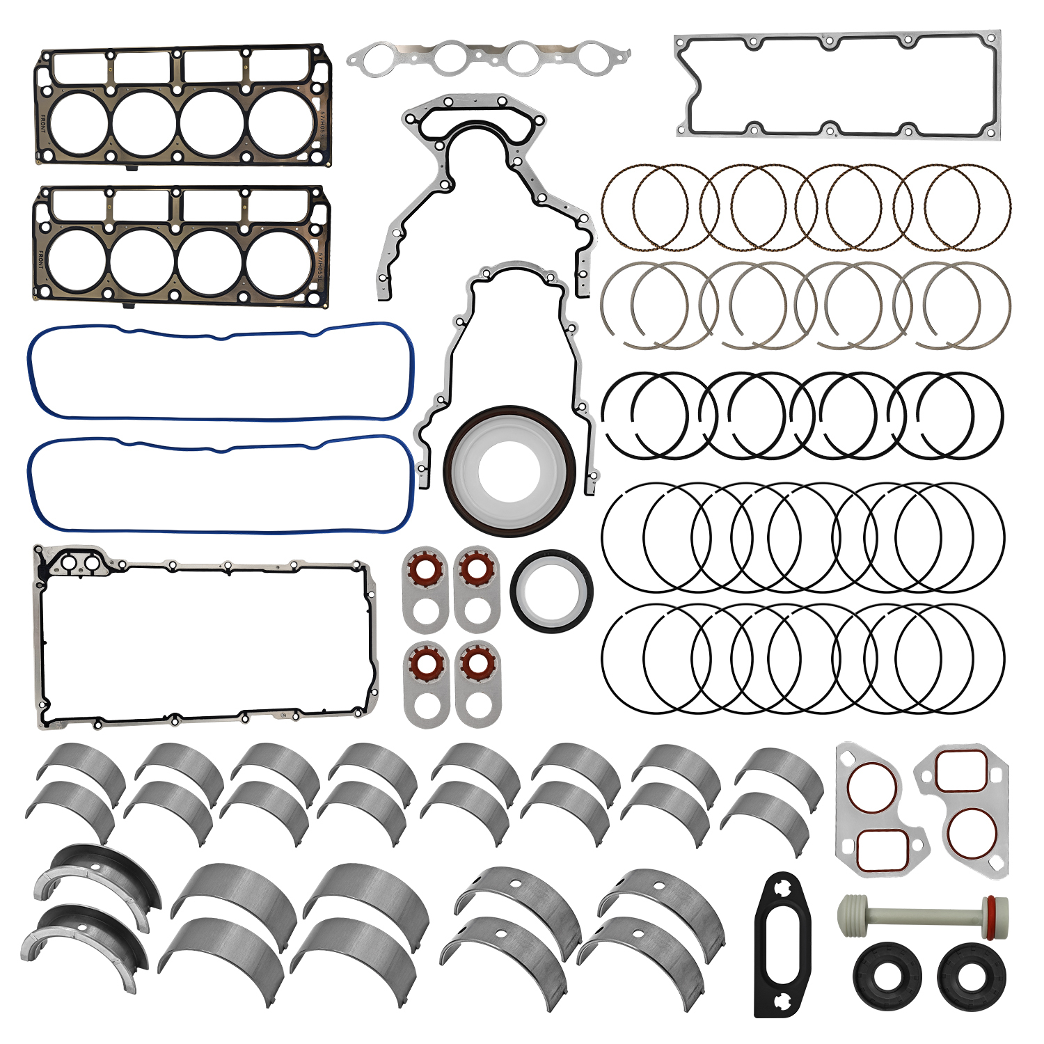 Engine Rebuild Re-Ring Bearings Kit for GM Chevy GMC Gen III 1999-2017 4.8L 5.3L 6.0L
