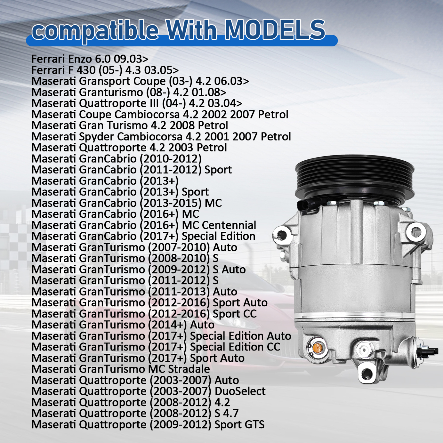 AC Compressor Pump For Maserati Quattroporte GranTurismo