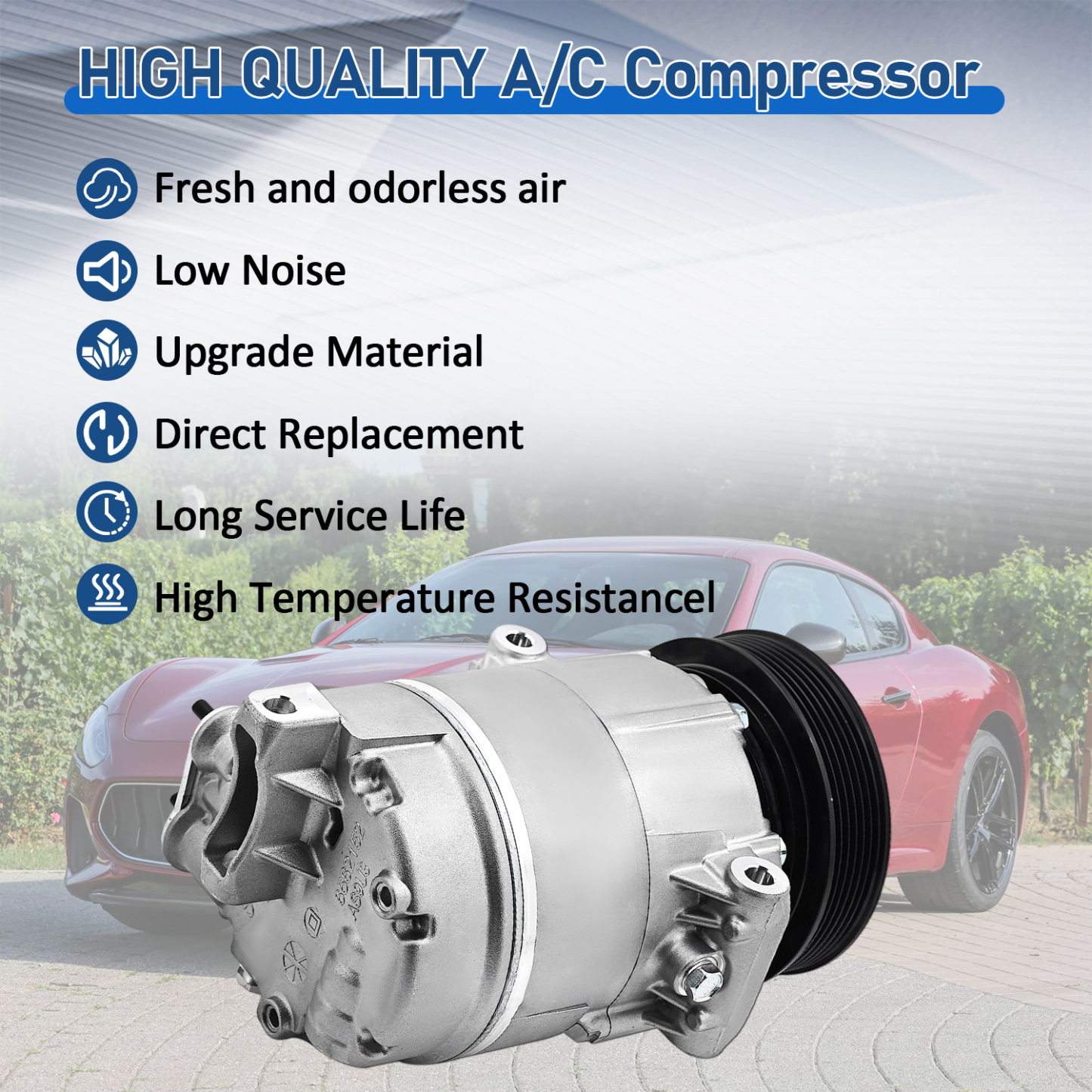 AC Compressor Pump For Maserati Quattroporte GranTurismo