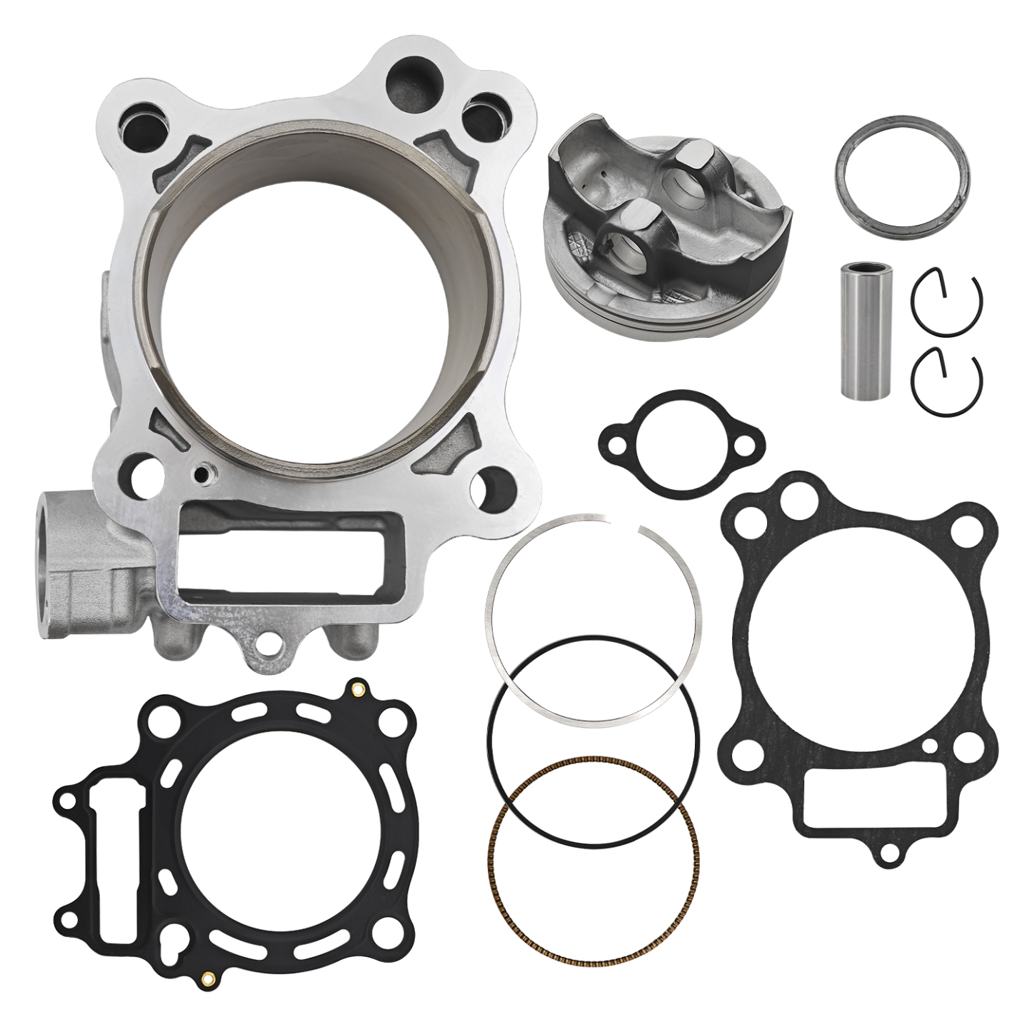 78mm Cylinder Piston Top End Rebuild Kit Fits for Honda CRF250R 2004-2009 CRF250X 2004-2017 4-Stroke 12100-KRN-670