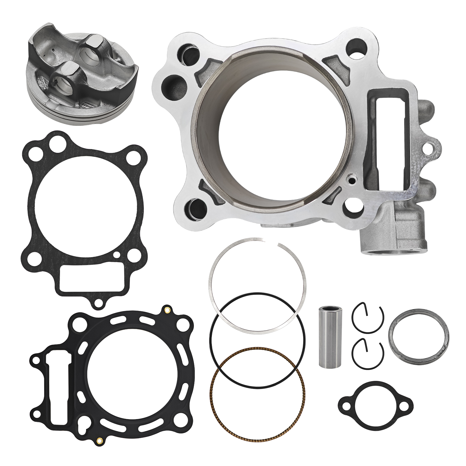 78mm Cylinder Piston Top End Rebuild Kit Fits for Honda CRF250R 2004-2009 CRF250X 2004-2017 4-Stroke 12100-KRN-670