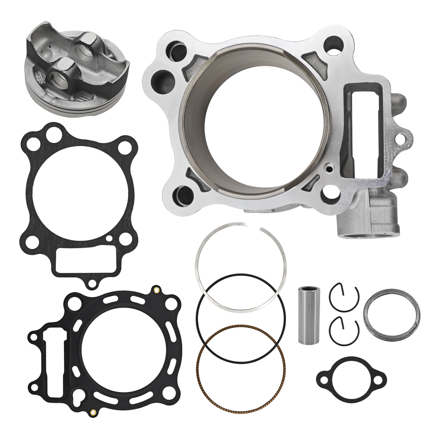 78mm Cylinder Piston Top End Rebuild Kit Fits for Honda CRF250R 2004-2009 CRF250X 2004-2017 4-Stroke 12100-KRN-670