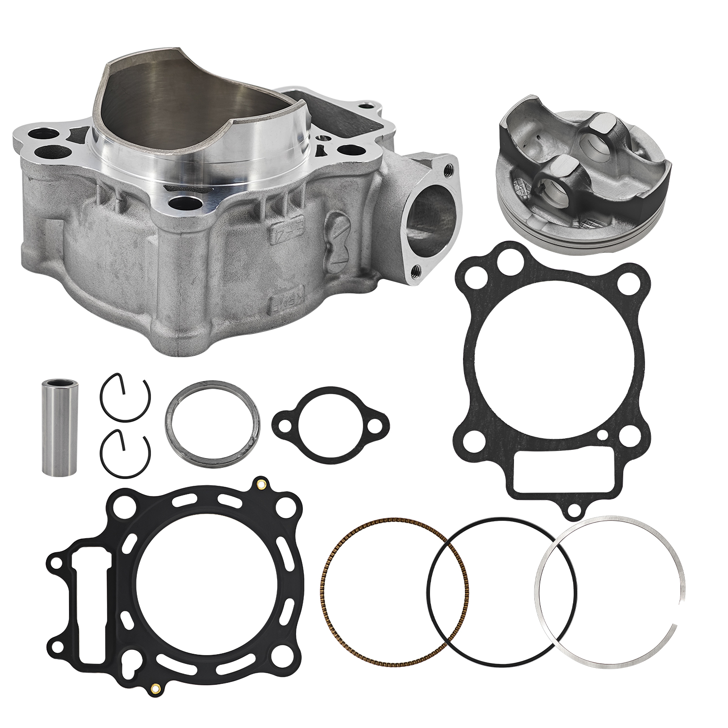 78mm Cylinder Piston Top End Rebuild Kit Fits for Honda CRF250R 2004-2009 CRF250X 2004-2017 4-Stroke 12100-KRN-670