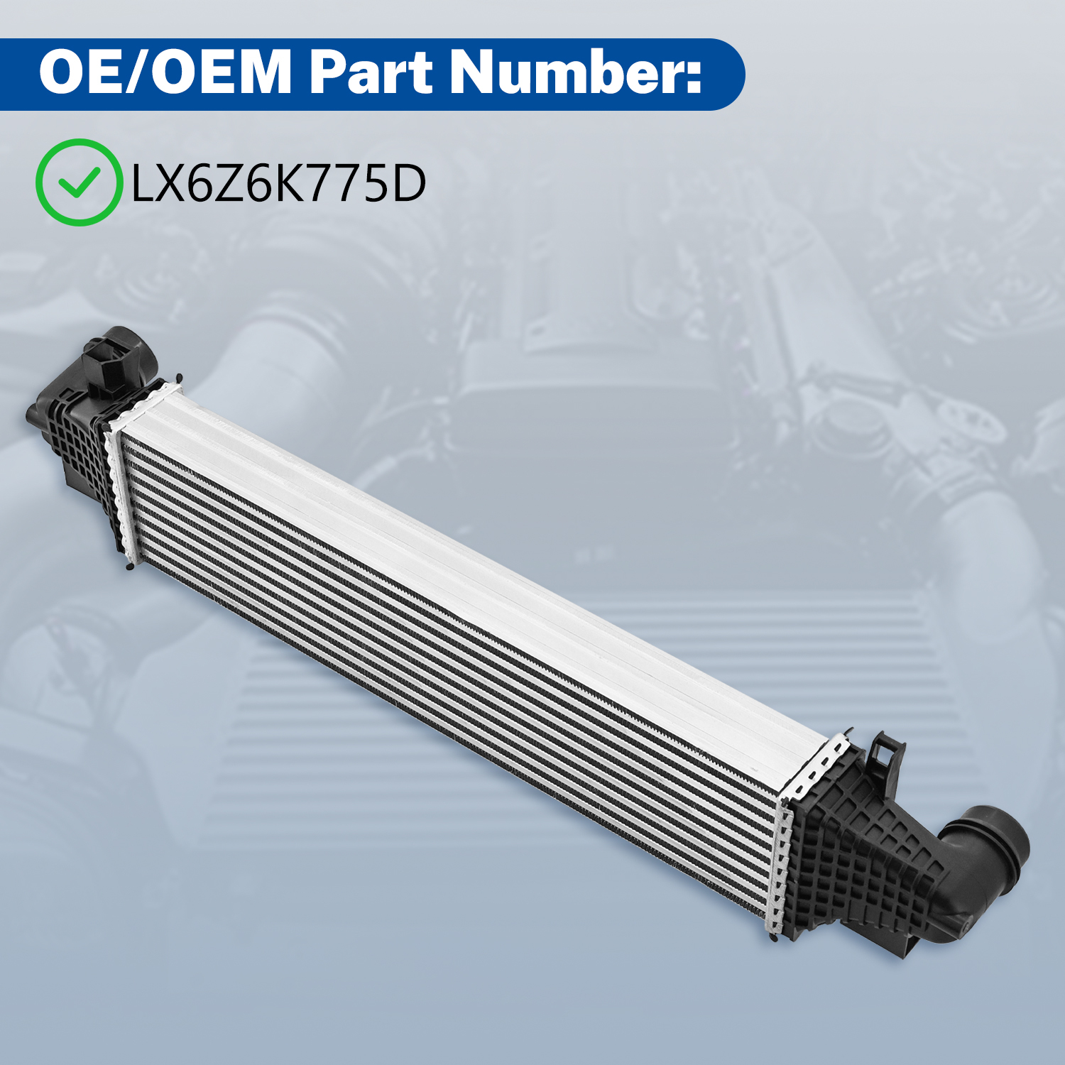 Turbo Intercooler Compatible with Ford Bronco Sport 2021-2023 L3 1.5L L4 2.0L