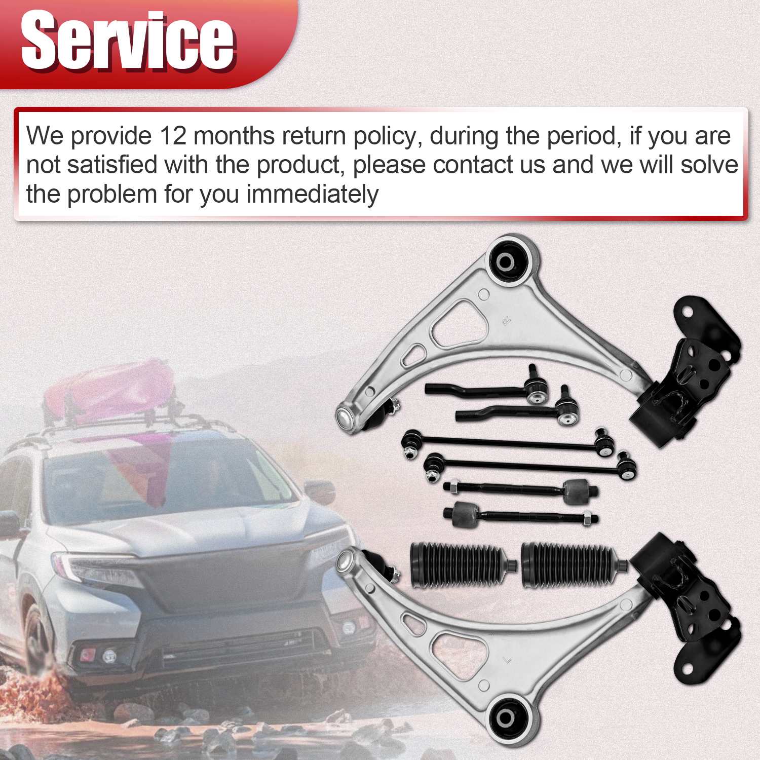 10PCS Front Lower Control Arms Kit for Acura MDX 2014-2021 Honda Pilot 2015-2021 #MS601230