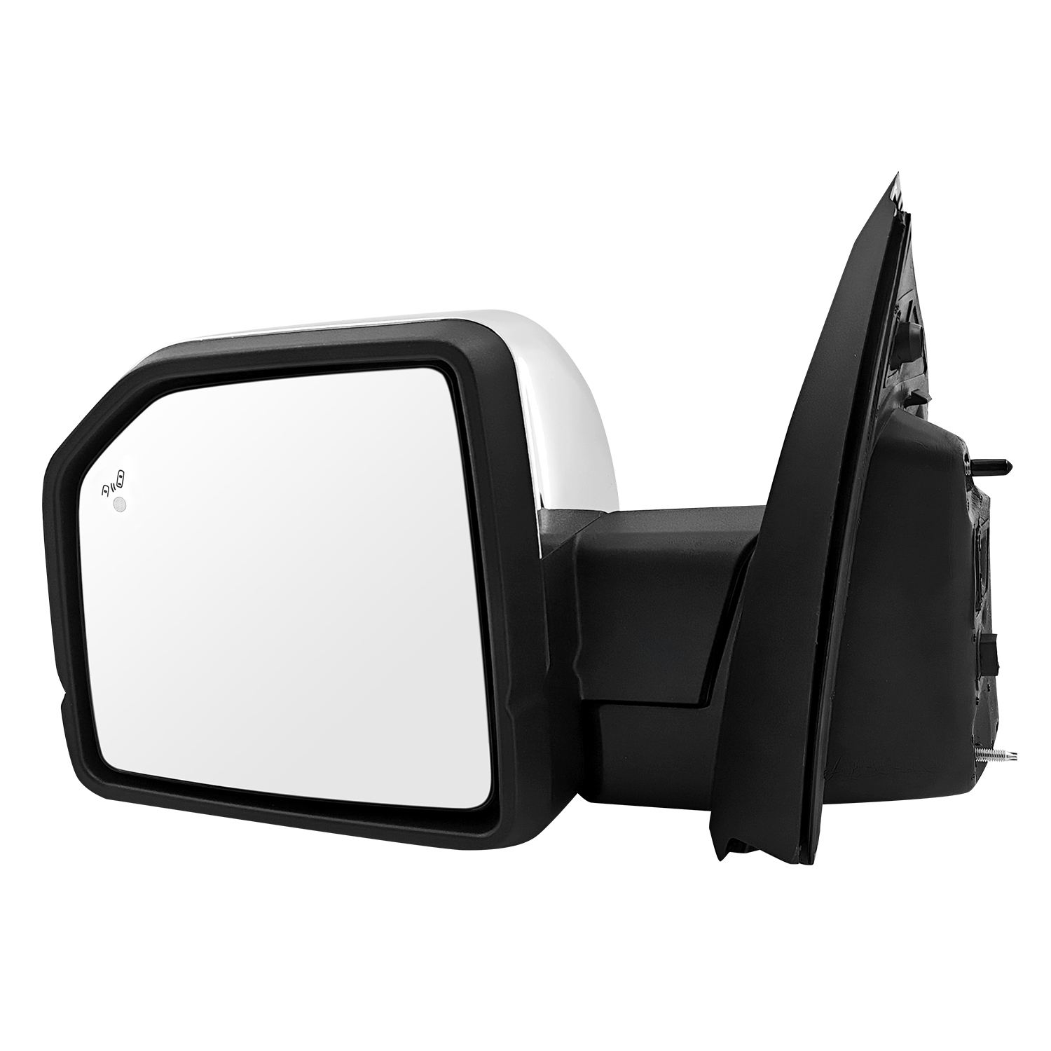 Left Side Power Mirror 16+4 Pin Chrome w/Memory for 2015-2018 Ford F-150 Heated/Folding/Turn Signal/Ground Light/Width Light/Blind Spot/Camera