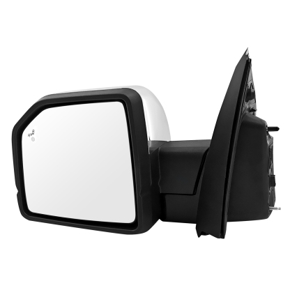 Left Side Power Mirror 16+4 Pin Chrome w/Memory for 2015-2018 Ford F-150 Heated/Folding/Turn Signal/Ground Light/Width Light/Blind Spot/Camera