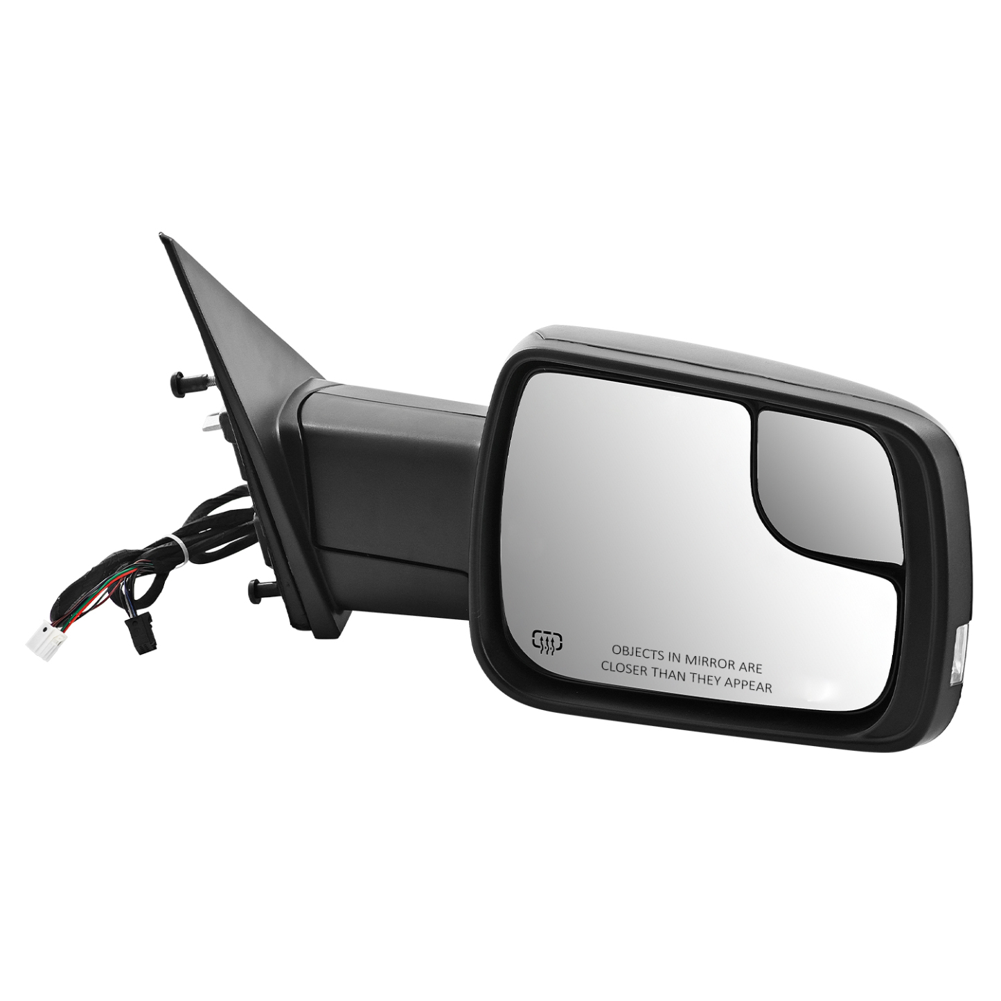 14 Pins Right Passenger Side Mirror for Ram 1500 2019-2024 | Heated Glass | Turn Signal Light | Puddle Light | Blind Spot Glass | Temp Sensor | Power Folding