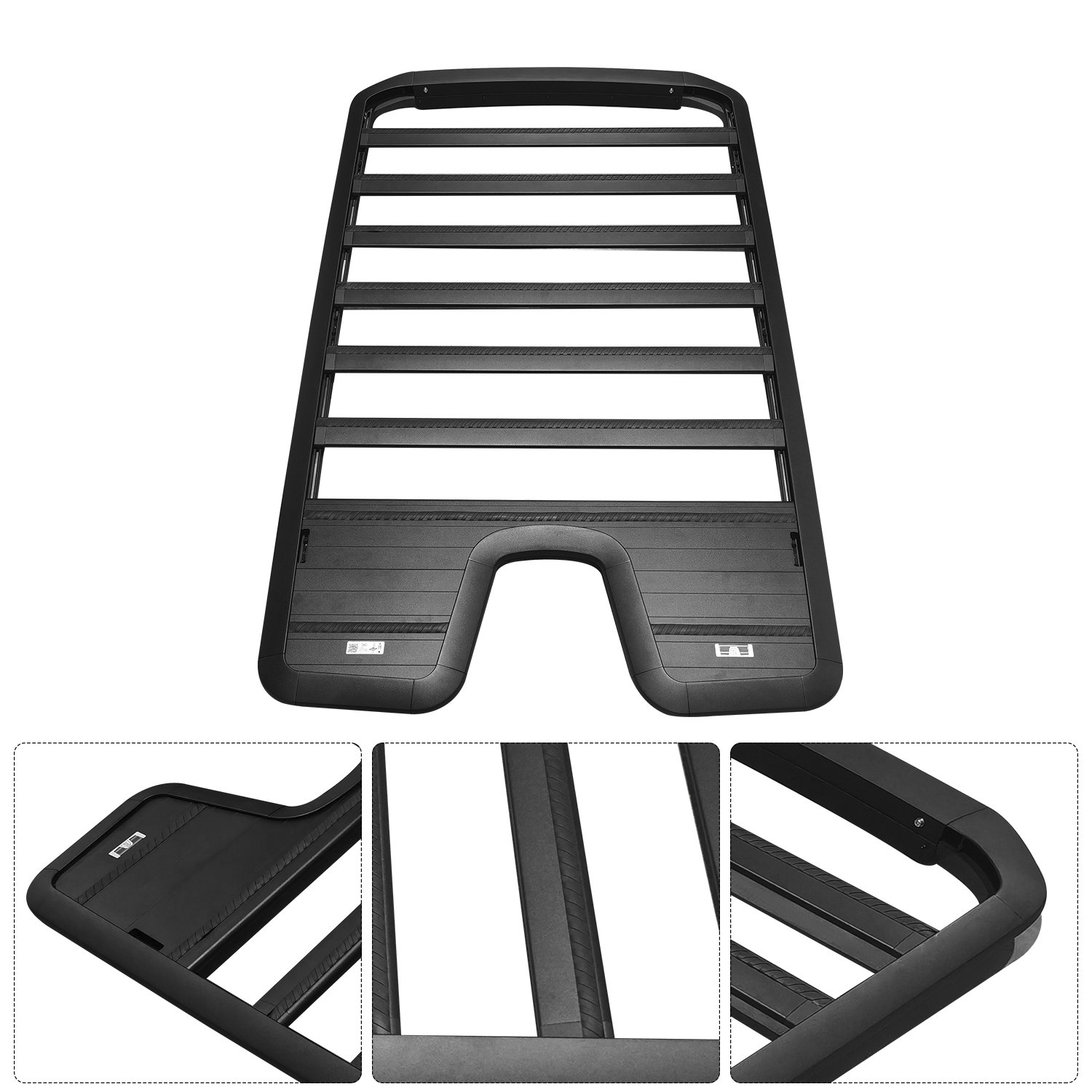 Roof Rack Platform Rooftop Cargo System Carrier Compatible with LR Defender 110 2020 2021 2022 2023 2024 2025(with T-Shaped Expansion Slot)