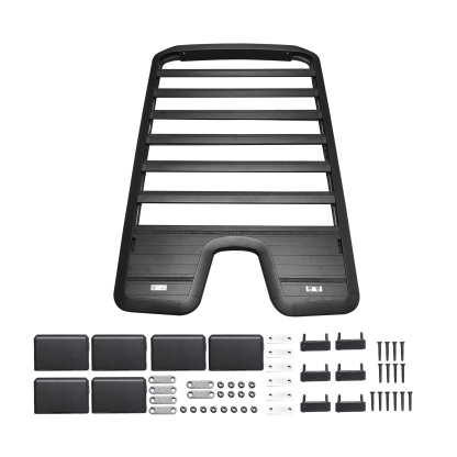 Roof Rack Platform Rooftop Cargo System Carrier Compatible with LR Defender 110 2020 2021 2022 2023 2024 2025(with T-Shaped Expansion Slot)