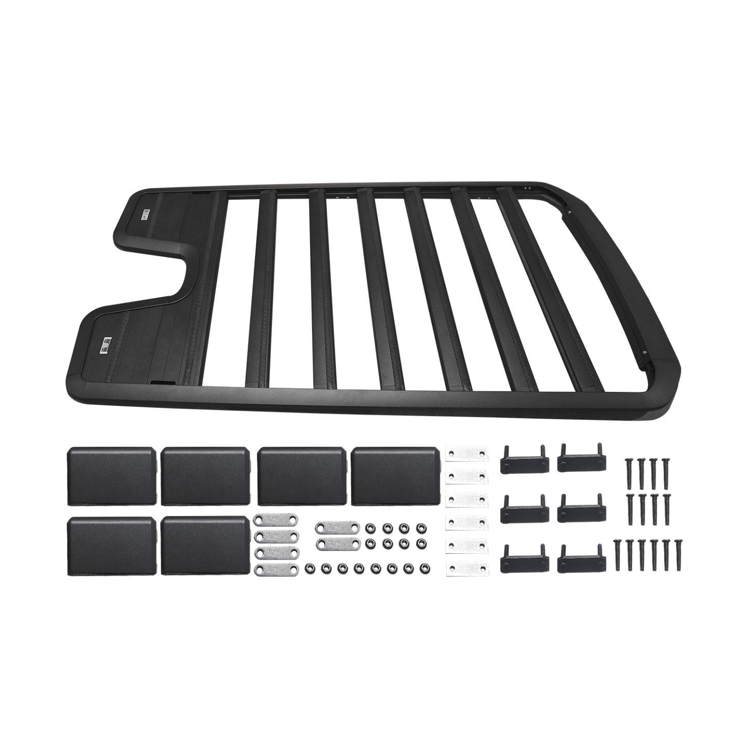Roof Rack Platform Rooftop Cargo System Carrier Compatible with LR Defender 110 2020 2021 2022 2023 2024 2025(with T-Shaped Expansion Slot)
