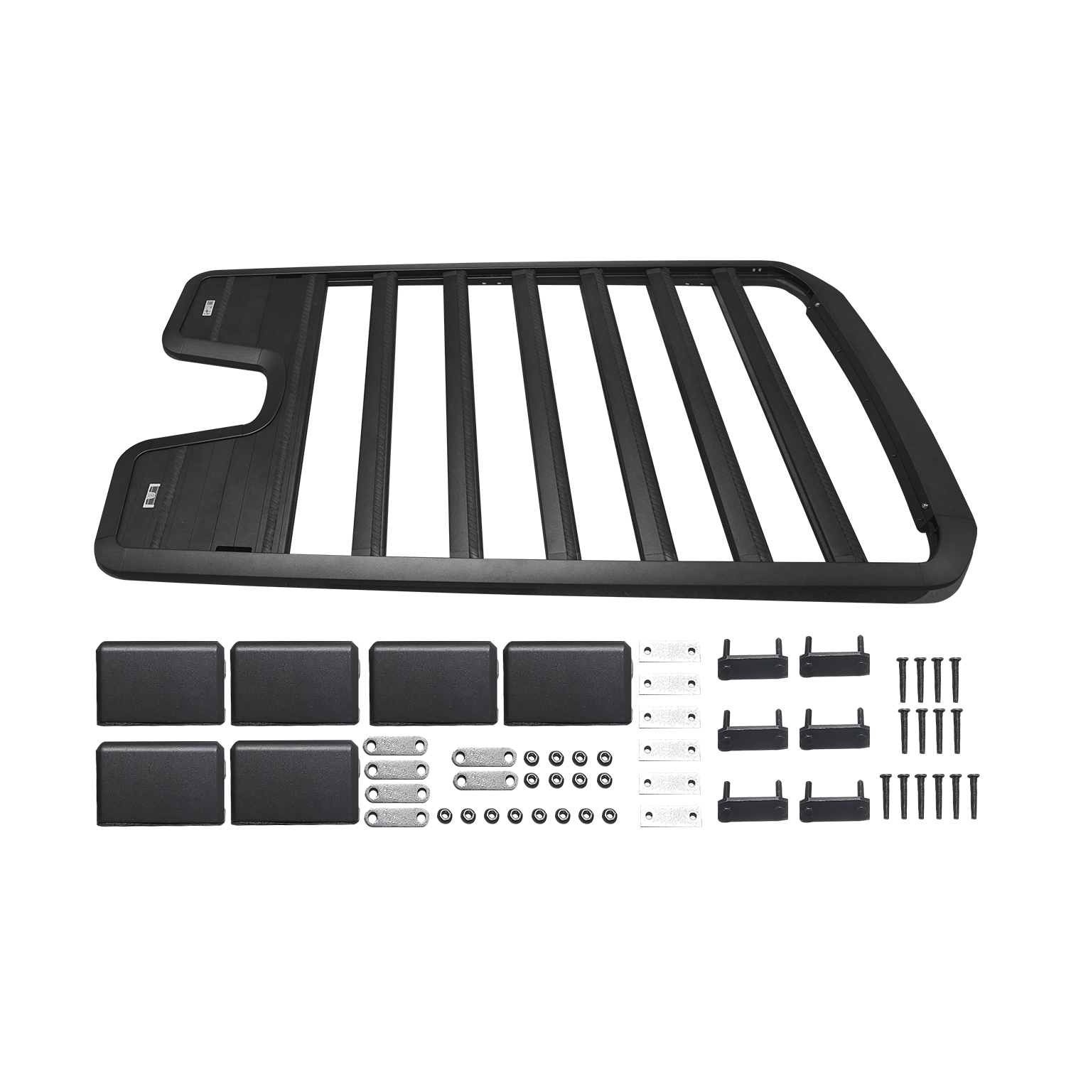 Roof Rack Platform Rooftop Cargo System Carrier Compatible with LR Defender 110 2020 2021 2022 2023 2024 2025(with T-Shaped Expansion Slot)