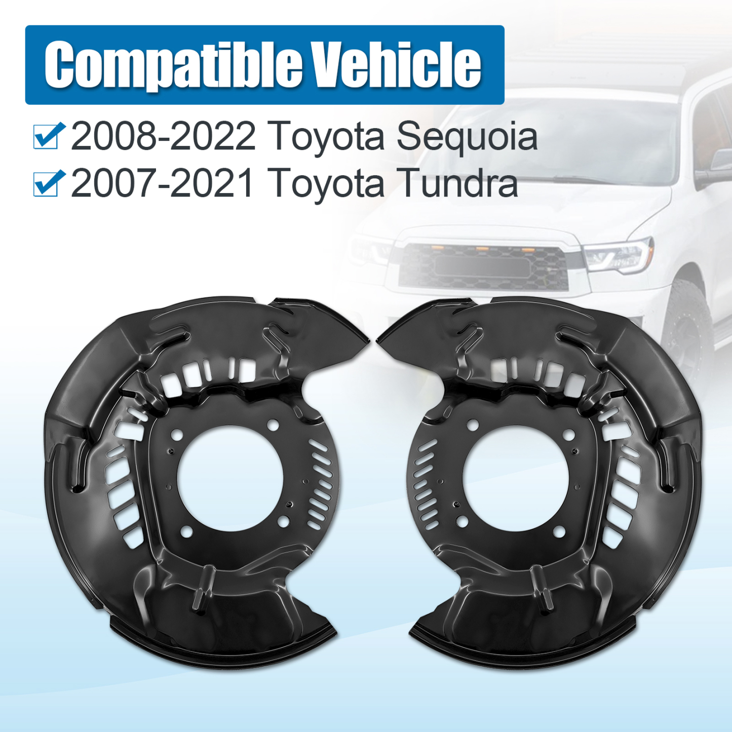 Brake Dust Cover Fit For Toyota SEQUOIA 2008-2022 TUNDRA 2007-2021 - Front Left & Right