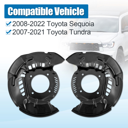 Brake Dust Cover Fit For Toyota SEQUOIA 2008-2022 TUNDRA 2007-2021 - Front Left & Right